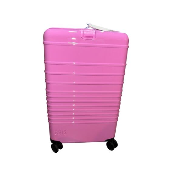 BEIS Medium Check-In Roller Luggage in Berry Glossy LIMITED EDITION SOLD OUT - Picture 5 of 9